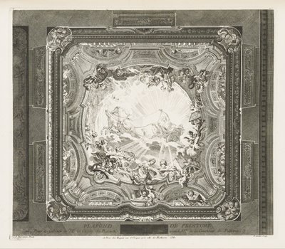 Ceiling Painting; Ceiling of the Same Cabinet, 4th Plate by Juste Aurèle Meissonnier